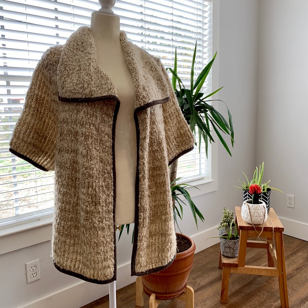Loft Open Cardigan Sweater Shrug Comfy Angora